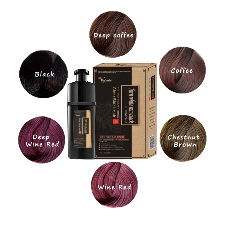 OEM and ODM China wholesale black hair color shampoo herbal natural hair dye