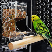 Mangeoire à oiseaux YAGELI en acrylique transparent, automatique, carrée, avec logo personnalisé sérigraphié, épaisseur personnalisée, petite et moyenne taille