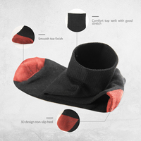 Calcetines Deportivos Ligeros para Hombre, Diseño 3D Antideslizante en el Talón, Punta Sin Costuras, Absorción de Humedad, para Correr, Fitness, Casual, Deportivos
