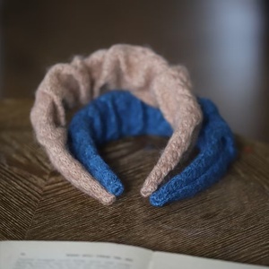 Suéter Vintage Otoño/Invierno High Headtop <span class=keywords><strong>Klein</strong></span> <span class=keywords><strong>azul</strong></span> felpa lana <span class=keywords><strong>diadema</strong></span> mujer francés accesorios para el cabello <span class=keywords><strong>diadema</strong></span> aro - Product Image 5