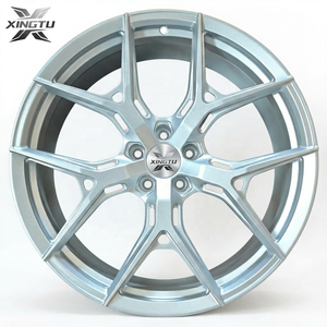 Jantes en alliage d'aluminium forgé sur mesure XINGTU 6061-T6, finition argentée usinée, rayons en Y, PCD 5x112 5x120 pour <span class=keywords><strong>BMW</strong></span> M3 M4 Audi RS6 RS7 - Product Image 1