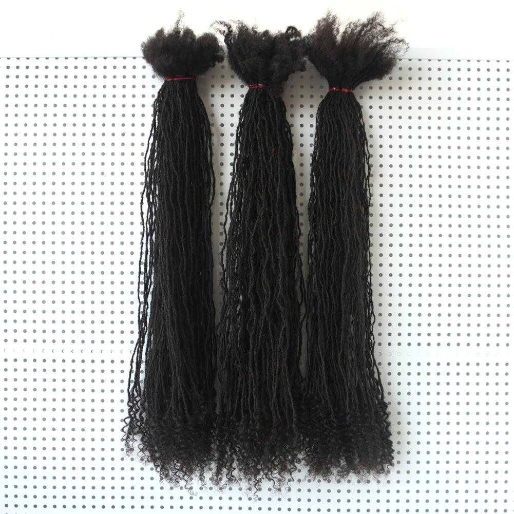 Curly Ends Boho Locs Handmade 100% Human Hair Micro Loc Extensions Sisterlocks Style Dreadlock Extensions Detail Section 2