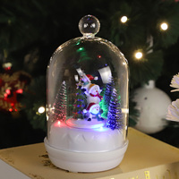 Décorations de Noël 2026, boule de Noël musicale rotative avec des flocons de neige qui flottent, ornement musical de Noël