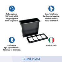 COMIL PLAST Marque Italienne Personnalisable Style Européen Insert de Vase Funéraire en Acier Inoxydable pour Monument Religieux Adulte Mausolée