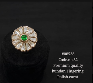 Premium Kundan Fingering Style Kundan Accessories Kundan Stone Caret Plated Decorative Jewelry Making <b>Craft</b> Supplies - Product Image 5