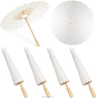 Parasol en papier de bambou chinois haut de gamme 2027, artisanat en bambou, DIY, blanc, pour mariage