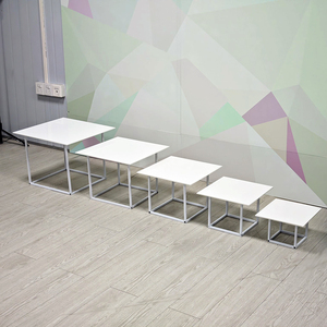 Elevadores de metal Buffet Elevadores de metal <span class=keywords><strong>para</strong></span> alimentos con pizarras acrílicas - Product Image 3