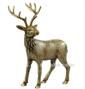 Décoration <span class=keywords><strong>de</strong></span> noël <span class=keywords><strong>de</strong></span> haute qualité, Sculpture <span class=keywords><strong>de</strong></span> cerf grandeur nature - Product Image 1