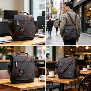 Bolso Bandolera de Poliéster Impermeable Estilo Coreano para Hombre, Moderno y Casual, Venta al Por Mayor - Product Image 5