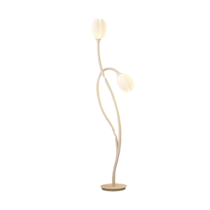 Vente en gros de <span class=keywords><strong>lampadaire</strong></span> de style crème lampe de table de chevet créative tulipe salon chambre lampe de plancher d'ambiance verticale - Product Image 6