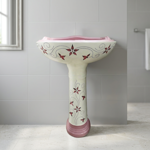 Lavabo sur pied en céramique Vinus pour projets hôteliers et de villas de luxe - Product Image 3