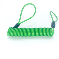 Fabricant de corde élastique enroulée spirale PVC enduit noir outil longe ressort bobine câble métallique pour canne à pêche
