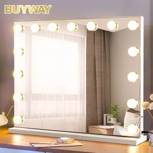 15 Dimmers Lichten Met Verlichting Led 3 Lichtmodi Make-up Spiegel Met Verlichting Wandmontage Spiegel Hollywood Mirror