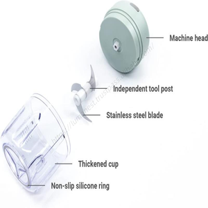 Hachoir à ail en acier inoxydable en gros, petit appareil de cuisine, mini hachoir, trois couleurs, hachoir à viande, presse mains libres - Product Image 3