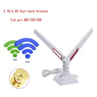 Muestra Gratuita de Antena Omnidireccional Aérea 2x2 5G 4G LTE 3G GSM TS9 para SMA Macho con Base Magnética Vertical para Router CPE para WiFi Externo