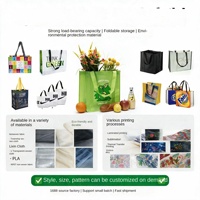 Sac fourre-tout pliable en non-tissé écologique avec poignée longue, impression personnalisable, recyclable, laminé, 40x30x10cm, direct usine
