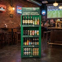 Présentoir de Marque pour Whisky et Bière, Support de Sol Métallique Personnalisable pour la Promotion des Bars Sportifs et des Pubs