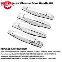 Ensemble de poignées de porte extérieures chromées pour Chevrolet Tahoe GMC Yukon Sierra Denali 2007-2013 22738721 22738721 20828258 25960525
