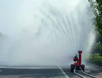 Robot de lutte contre l'incendie télécommandé RXR-M80D-13KT, collecteur de gaz, moniteur d'incendie, extincteur automatique, pulvérisation d'eau 80L/S, portée 80M