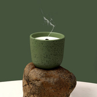 Vente en gros de pot de ciment fissuré plaqué or bougies en cire de soja parfumées à la camomille cadeau de bougie parfumée d'aromathérapie de luxe haut de gamme