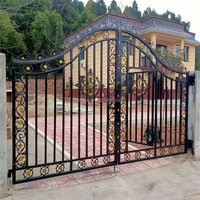 Porte en fer de surface finie antique pour paysage de villa classique