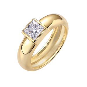 1CT 5.5mm S925 Sterling <b>Silver</b> Princess Cut Moissanite Wedding Band Bezel Set Solitaire <b>Ring</b> Valentine's Day Gift For <b>Men</b> Women - Product Image 1