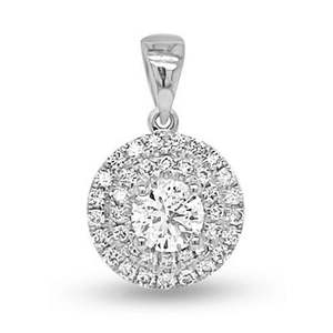 จี้เพชรกลมขนาดเล็กสีขาวทอง18K 0.38 CT HPHT คริสเตียนคุณภาพสูงของขวัญนำโชคเด็กผู้หญิงเด็กอินเทรนด์ครบรอบ - Product Image 2