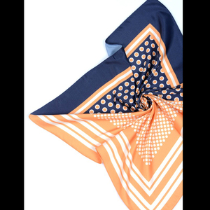 Modern Abstract Botanical Leaf Print Bandana Small Square Silk Feel Neck Scarf Fashion Polyester Satin Machine Hemmed - Product Image 3