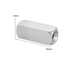 LeGood 6x6x16mm stainless steel custom laser engraved beads <b>spacer</b> - Product Image 2