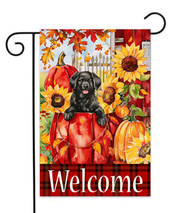 Bandera de jardín de sublimación con soporte de doble cara de otoño y Acción de Gracias personalizada barata - Product Image 3