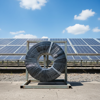 Cable Eléctrico de CC Negro y Rojo H1Z2Z2-K 4mm 6mm 10mm LSZH, Cable Solar de 1500V, Cable Fotovoltaico de Cobre Estañado de 6mm² para Panel Solar