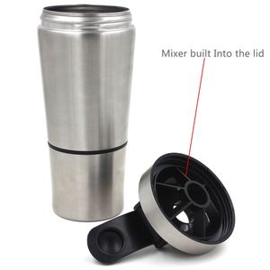 Shaker <b>Bottle</b> Metal Shaker <b>Bottle</b> Double Section Shaker <b>Bottle</b> with Scale for Gym - Product Image 5