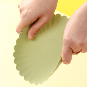 Plastic Dessert Plate Small Round Colorful Solid Design For Snack And Cake Serving - Product Image 4