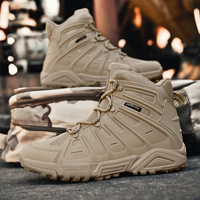 Bottes tactiques d'extérieur respirantes antidérapantes à lacets pour hommes, chaussures de randonnée et d'entraînement en caoutchouc