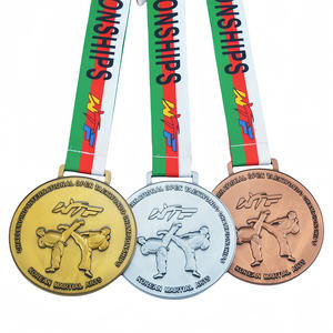 Medaglia per <span class=keywords><strong>il</strong></span> 2° Campionato <span class=keywords><strong>Mondiale</strong></span> Aperto di Taekwondo, Oro Anticato 3D, dalla WTF (Federazione <span class=keywords><strong>Mondiale</strong></span> di Taekwondo) - Product Image 2