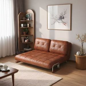 Canapé-lit moderne réglable et extensible en cuir, avec structure métallique, rembourrage léger en <span class=keywords><strong>mousse</strong></span> éponge, design pliable, multifonctionnel - Product Image 6