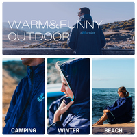 Parka de bain avec capuche, robe de change imperméable à séchage rapide, manteau chaud, poncho de surf pour les sports nautiques, la plage et la piscine