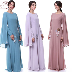 Baju Kurung <span class=keywords><strong>Raya</strong></span> 2020 โมเดิร์น Abaya ชุดมุสลิมผู้หญิง Hijab แฟชั่น Kitenge Designs มุสลิมชุดอิสลาม - Product Image 6