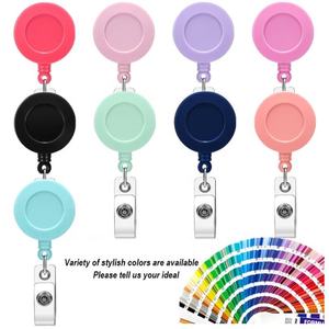 Logo personnalisé en gros rétractable tirer Badge ID département nom de marque porte-Badge défilement école étudiant bureau infirmière Badge bobine - Product Image 2