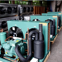 Unité de condensation automatique refroidie par air 2024 6Hp avec ventilateurs de refroidissement et unité de compresseur de réfrigération de refroidisseur pour une utilisation en chambre froide