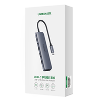 Adaptador Multipuerto UGREEN CM136 USB C Hub 5 en 1, 4K-HDMI, Entrega de Energía de 100W, 3 Puertos de Datos USB 3.0, Velocidad de Transferencia de 5Gbps