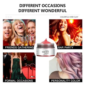 Atacado Etiqueta Personalizada Argila de Cabelo Colorida Fácil de colorir Ingredientes Naturais Long-Lasting <span class=keywords><strong>Hair</strong></span> Styling Product <span class=keywords><strong>Hair</strong></span> Dye 100g - Product Image 4