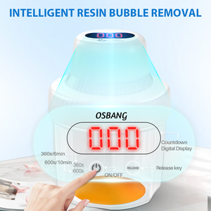 Bubble Remover Machine 99% Bubble Removal 95 KPa High Vacuum for <b>Epoxy</b>/UV <b>Resin</b> Silicone Mold for Packing - Product Image 3