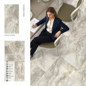 Aston Gris 600x1200mm High Gloss Porcelain Tiles Non Slip Floor Wall Premium Bathroom Design - Product Image 6