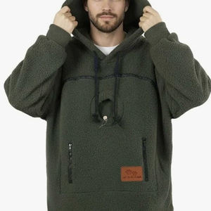 Jaket Hoodie Kantong Kucing VPETBR dengan Ritsleting dan Kantong Kanguru, Carrier Hoodie untuk Hewan Peliharaan dengan Bulu Anjing, Sweatshirt Hangat untuk Hewan Peliharaan - Product Image 3