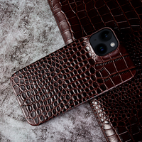 Pour iPhone 15 Pro max étui en cuir véritable étui de téléphone en cuir de vache pour couverture iPhone