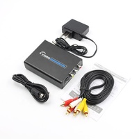 Konverter Video HDMI ke AV S-Video CVBS Adaptor HDMI ke 3RCA PAL/NTSC untuk TV PC
