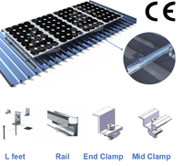 YZ Crochets de fixation en L en métal anodisé de haute qualité pour panneaux solaires – Supports de montage en L pour toiture