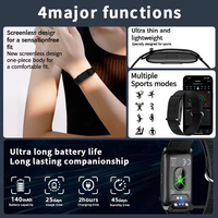 Tracker d'activité multisports intelligent sans écran, bracelet de fitness léger, moniteur de fréquence cardiaque, d'oxygène sanguin et de sommeil, étanche
