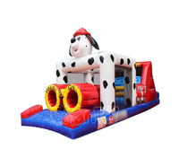 Parcours d'obstacles gonflable commercial Dalmatien, château gonflable d'amusement extérieur/aire de jeux gonflable intérieure pour enfants